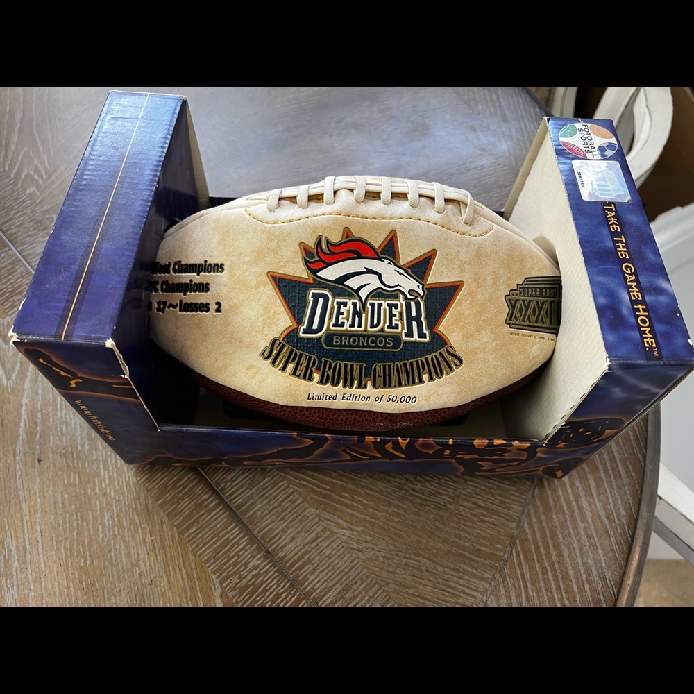 Commemorative Super Bowl 33 Broncos football